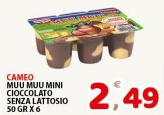 Premium Supermercati Cameo Muu Muu Mini Cioccolato Senza Lattosio 50 gr x 6 offerta