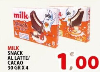 Premium Supermercati Milk Snack Al Latte/ Cacao 30 gr x 4 offerta