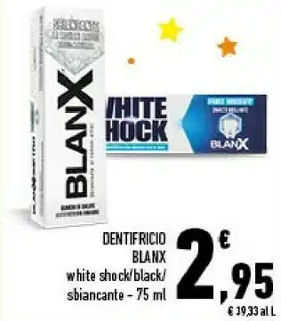 Conad City Blanx Pro Pure White 75ml Dentifricio Sbiancante offerta