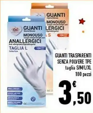 Conad City Conad Guanti Trasparenti Senza Polvere Tpe offerta