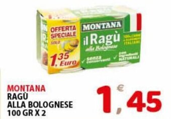 Montana Ragù alla Bolognese 100 gr x 2
