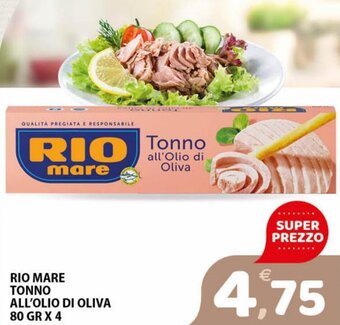 Premium Supermercati Rio mare Tonno All'Olio di Oliva 80 gr x 4 offerta
