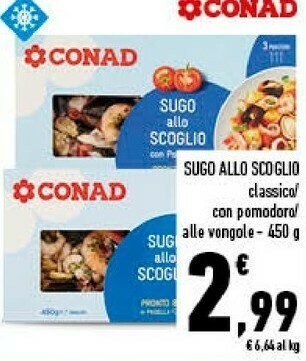 Conad Conad - Sugo Allo Scoglio 450 G(ml) offerta