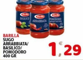 Barilla Sugo Arrabbiata/ Basilico/ Pomodoro 400 gr