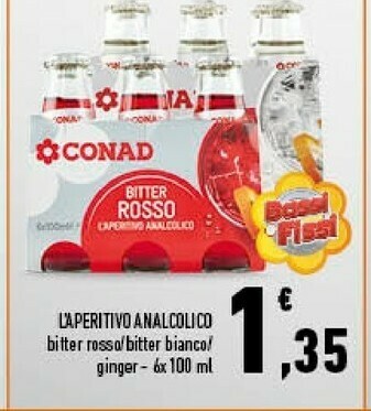 Conad Conad - Bitter Rosso L'Aperitivo Analcolico 600 G(ml) offerta