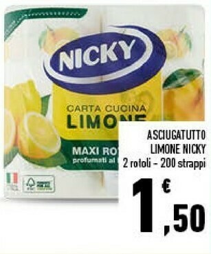 Conad Nicky Carta Cucina Limone offerta