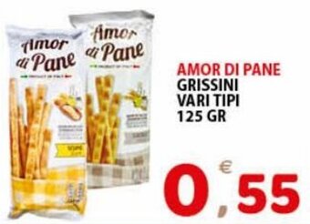 Premium Supermercati Amor di Pane Grissini vari tipi 125 gr offerta