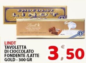 Premium Supermercati Lindt Tavoletta di Cioccolato Fondente/ Latte Gold - 300 gr offerta