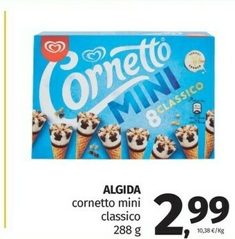 Pam Algida Cornetto Mini Classico Parfum Vanille 288 G(ml) offerta
