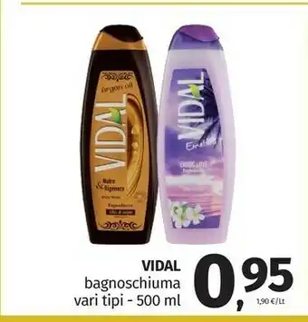 Pam Vidal Bagnoschiuma Vari Tipi - 500 Ml offerta