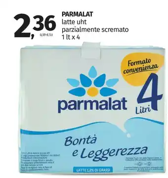 Pam Parmalat Latte Uht Parzialmente Scremato Bonta E Leggerezza 1 Lt offerta