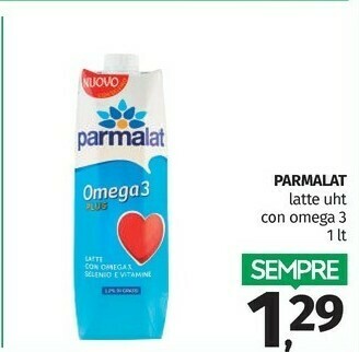 Pam Parmalat Latte parzialmente scremato offerta