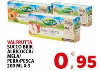 Premium Supermercati valfrutta Succo Brik Albicocca/Mela/Pera/Pesca 200 ml x 3 offerta