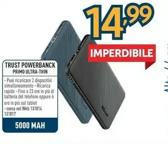 Sinergy Trust Powerbanck Primo Ultra-thin offerta