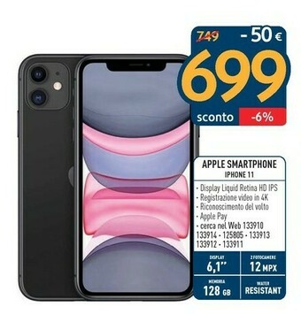 Sinergy Apple IPhone 11 128GB - Nero offerta
