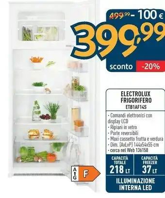 Electrolux Frigorifero Etb1af14s