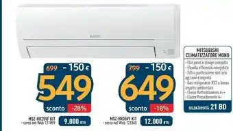 Sinergy Mitsubishi Climatizzatore Mono Msz-hr25vf offerta