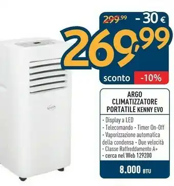 Sinergy Argo Climatizzatore Portatile Kenny Evo offerta
