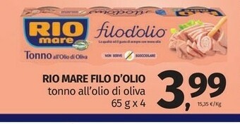 Pam Rio Mare Tonno Rio mare offerta