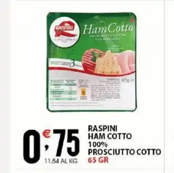 Sisa Raspini Ham Cotto 100% Prosciutto Cotto 65 Gr offerta