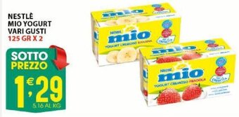 Sisa Nestlè Mio Yogurt Vari Gusti 125 Gr x 2 offerta