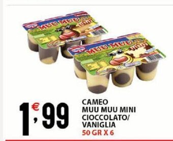 Sisa Cameo Muu Muu Mini Cioccolato/Vaniglia 50 Gr x 6 offerta