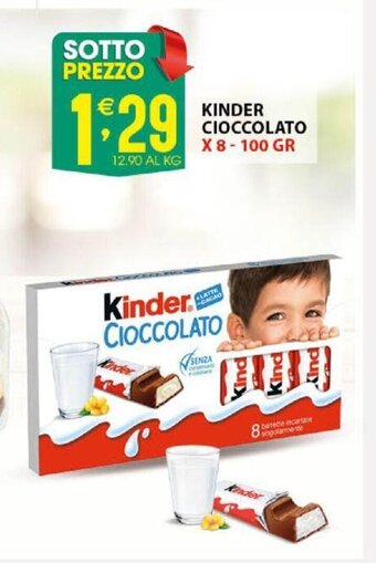 Sisa Kinder Cioccolato x 8 - 100 Gr offerta