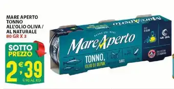 Sisa Mare Aperto Tonno All'Olio Oliva/ Al Naturale 80 Gr x 3 offerta