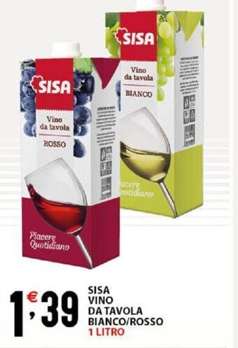 Sisa Sisa Vino Da Tavola Bianco/ Rosso 1 Litro offerta