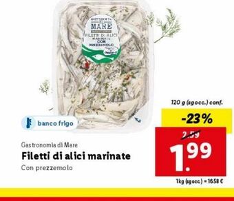 Lidl Filetti di alici marinate offerta