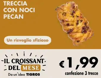 Tigros Treccia Con Noci Pecan Confezione 3 Trecce offerta