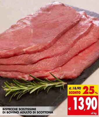 Tigros Bistecche Sceltissime Di Bovino Adulto di Scottona offerta