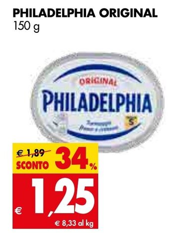 Tigros Philadelphia Original 150 g offerta