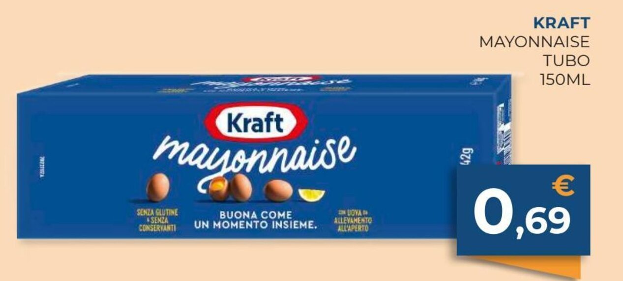 Kraft Mayonnaise Tubo 150 ml offerta di emoderna