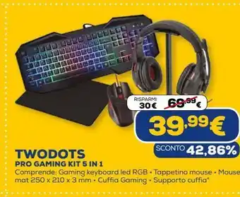 Euronics Two dots pro gaming kit 5 in 1 offerta