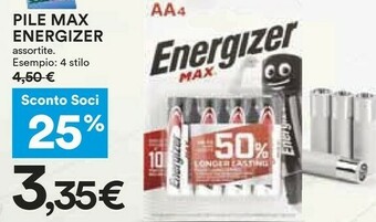 Coop Energizer Pile offerta