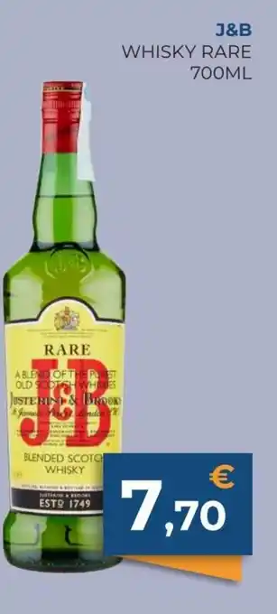 Moderna J&B Whisky Rare 700 ml offerta