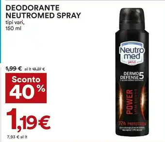 Coop Neutro Med Deodorante Spray offerta