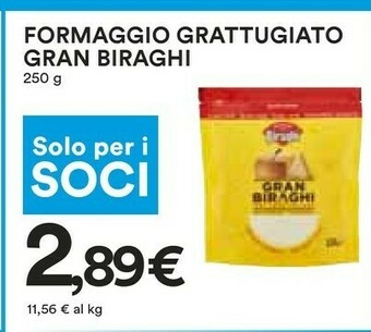 Coop Biraghi Formaggio Grattugiato Gran offerta