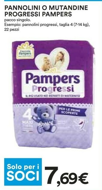 Coop Pampers Pannolinio Mutandine Progressi offerta