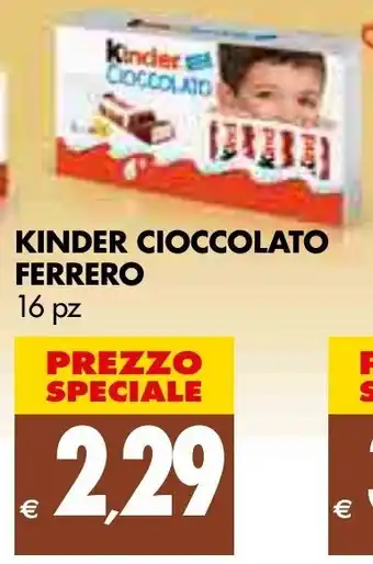 Tigros Ferrero Kinder Cioccolato 16 pz offerta