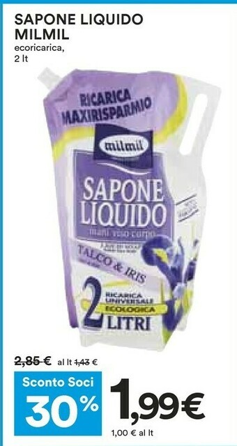 Coop Milmil Sapone Liquido offerta