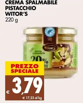 Tigros Witor's Crema Spalmabile Pistacchio 220 g offerta