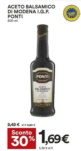 Coop Ponti Aceto Balsamico Di Modena 500 G(ml) offerta
