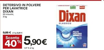 Coop Dixan Detersivo In Polvere Per Lavatrice offerta