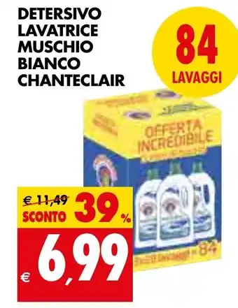 Tigros Chanteclair Detersivo Lavatrice Muschio Bianco 84 Lavaggi offerta