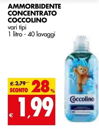Tigros Coccolino Ammorbidente Concentrato 1 Litro - 40 Lavaggi offerta