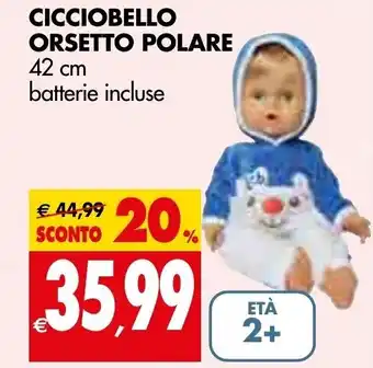 Orsetto Polare Cicciobello 42 cm