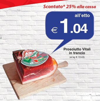 Prosciutto Vitali In Trancio