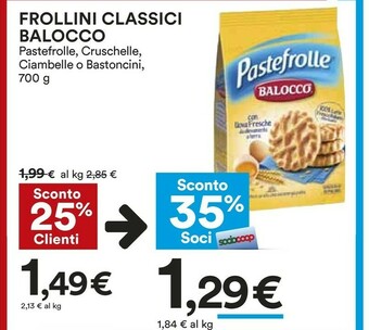 Coop Balocco Biscotti offerta
